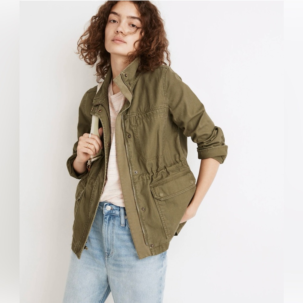 Madewell green utility jacket